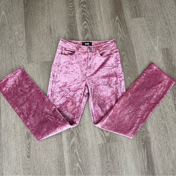 high-rise straight velvet jeans in Warm Suede - Picture 2 of 11